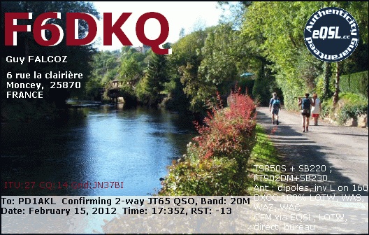 QSL card from F6DKQ